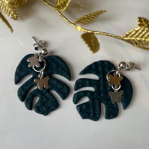 Floral Clay Earrings, Polymer Clay Earrings, Clay Earrings, Lightweight Earrings, Dangle Earrings, Hoops Earrings