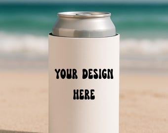 Maqueta de funda de lata de cerveza: archivos PNG de alta resolución (descarga digital)