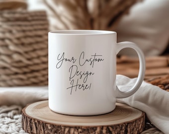 Mug personnalisé personnalisé, tasse à café en céramique de 11 oz