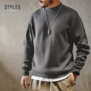 Suéter para hombre / Top casual versátil / Ropa urbana minimalista