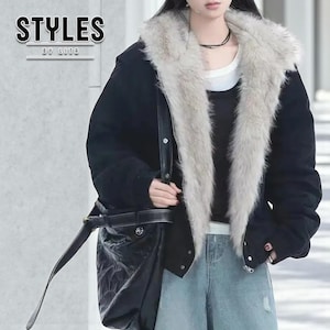 Y2k jacket with fur hoodie - Etsy 日本