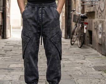 Baggy Denim Joggers | Casual Loose Fit Pants | Daily Wear | Y2K Streetwear Style