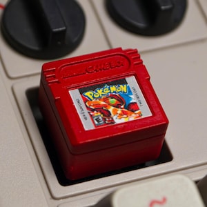 Pokémon Inspired Keycap Cartridge Red, Blue, Green, Yellow, G&S -Cherry MX switches -Caps Lock