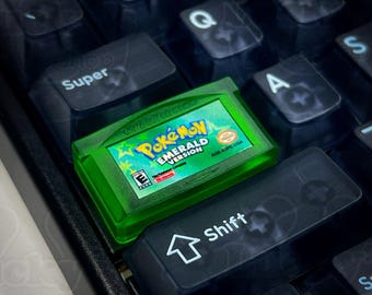 Video Game Keycap Cartridge Ruby, Sapphire, Emerald, Leaf Green -Cherry MX switches -Caps Lock