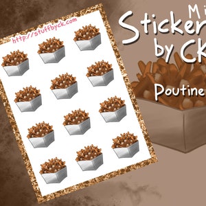 POUTINE Mini Sticker Sheet for Journal, Planner Diary and dreaming of excellent taters
