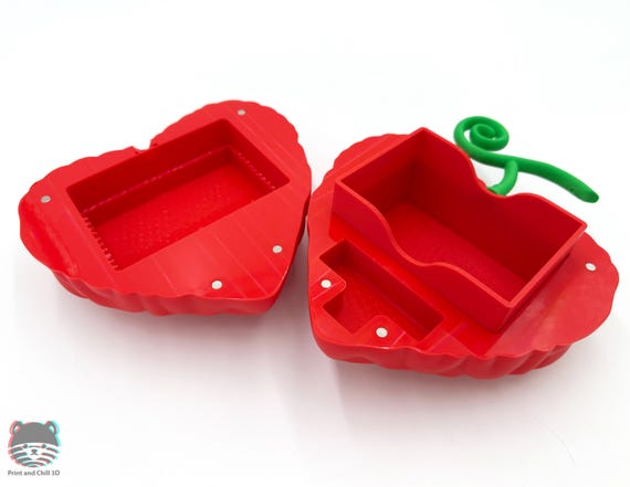 TCG Deckbox Heart Fruit Magnetized Card Deck Storage - Etsy