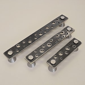 Raw Iron Drawer Handle: Rustic Cabinet & Wardrobe Pull