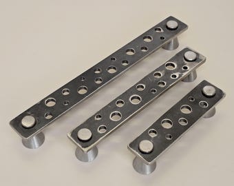 Raw Iron Drawer Handle: Rustic Cabinet & Wardrobe Pull
