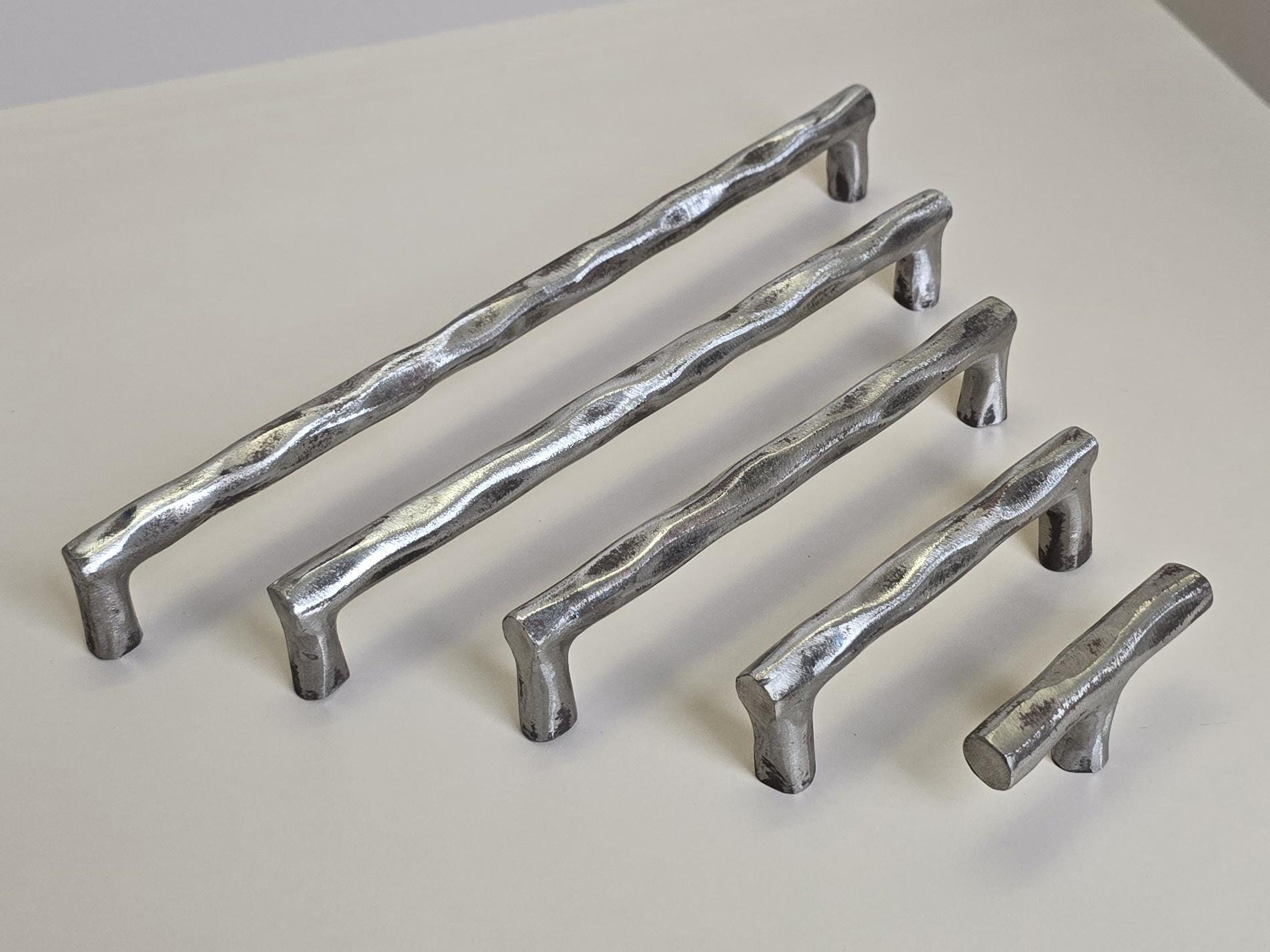 Iron Hammered Handles, Kitchen Iron Handle, Wardrobe Handles, Ruatic Iron Drawer Handle, Kitchen Cabinet Handles, Iron Handles, Drawer Pulls