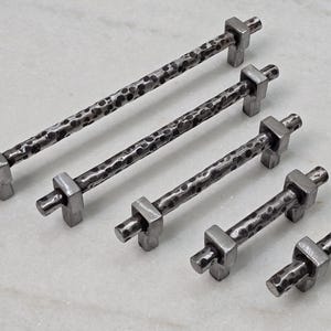 Iron Hammered Handles, Kitchen Iron Handle, Wardrobe Handles, Ruatic Iron Drawer Handle, Kitchen Cabinet Handles, Iron Handles, Drawer Pulls
