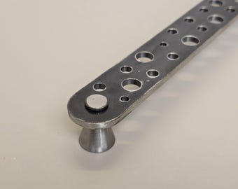 Rustic Raw Iron Drawer Handle: Handcrafted Cabinet & Wardrobe Pull