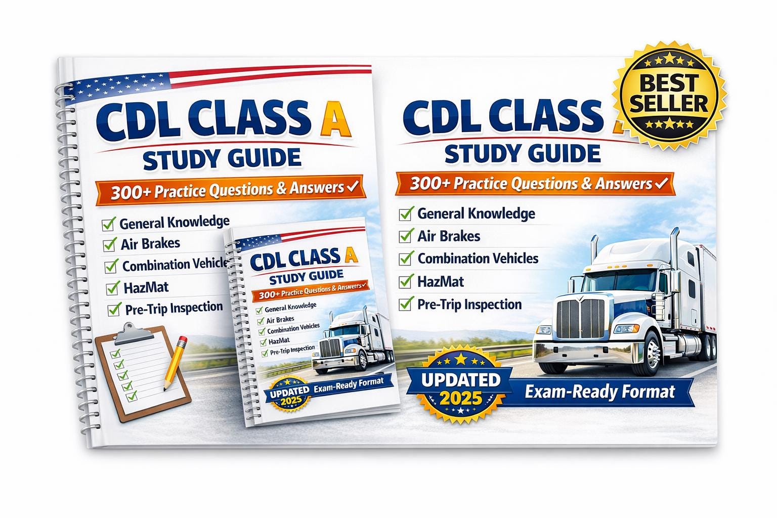 CDL Class A Practice Test 2025 | Study Guide With 300+questions ...