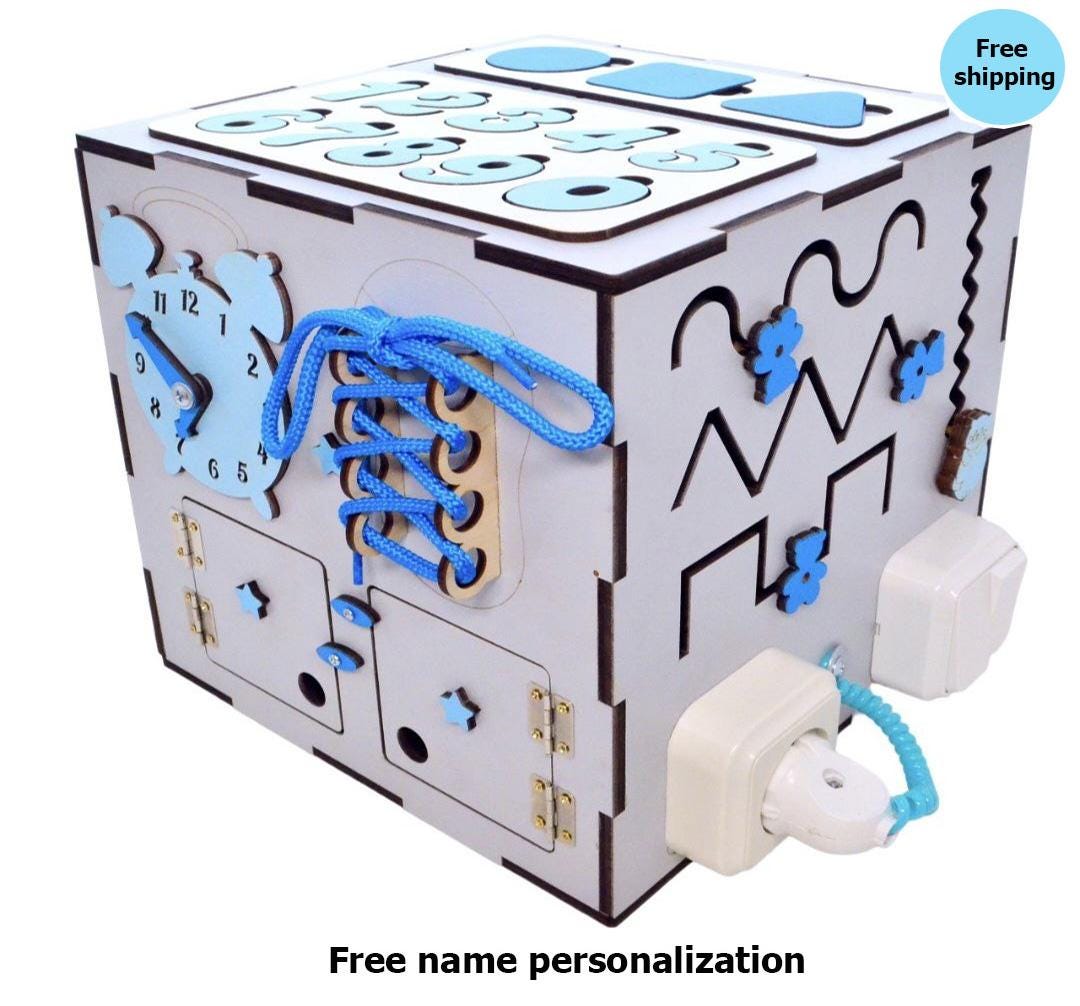 Interactive Busy Cube – Sensory Toy for Toddlers With Buttons, Locks ...