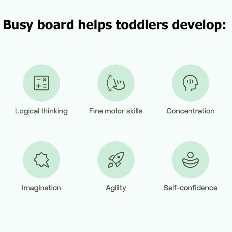 Wooden Busy Board With Locks and Buttons – Fun Learning Toy for ...
