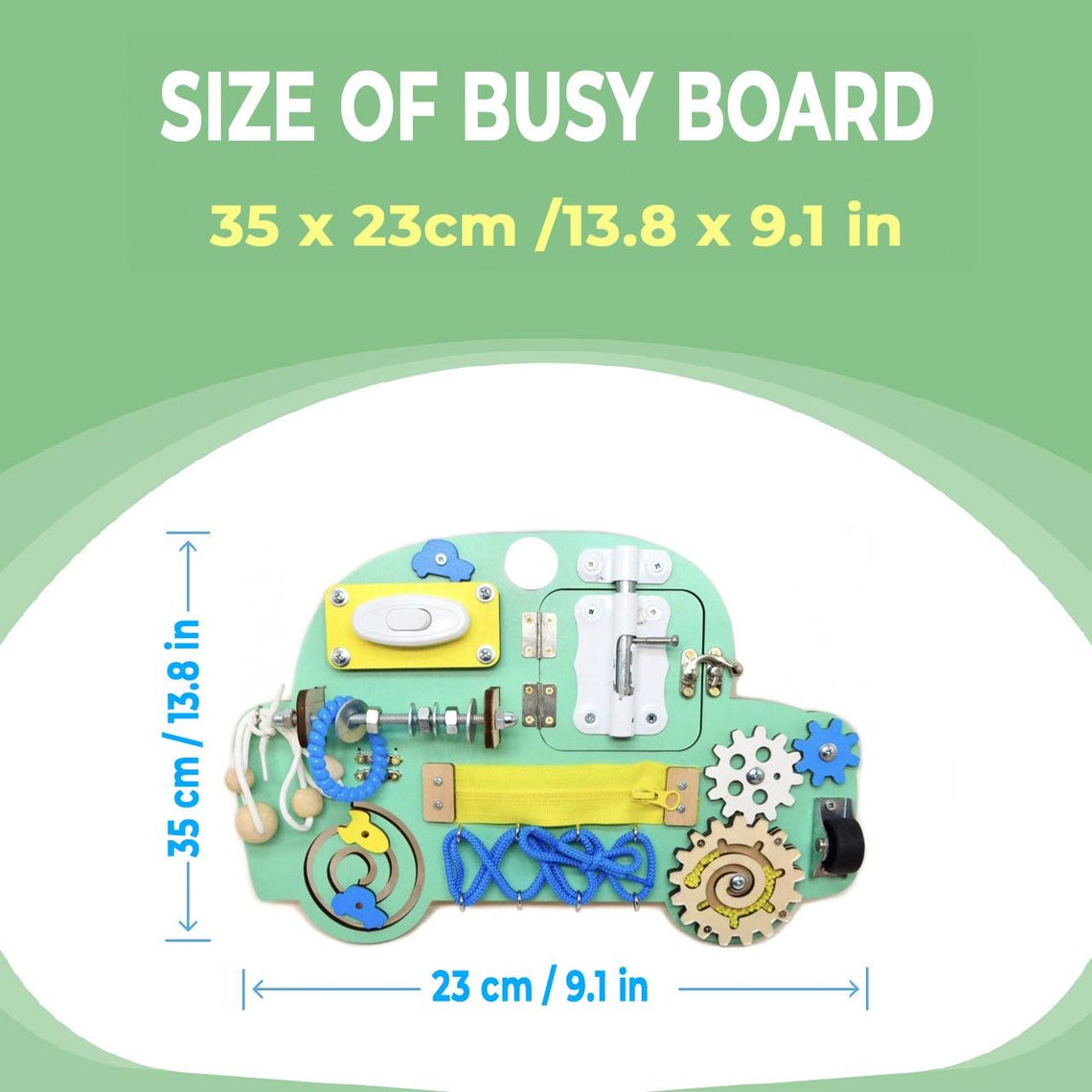 Wooden Busy Board With Locks and Buttons – Fun Learning Toy for ...