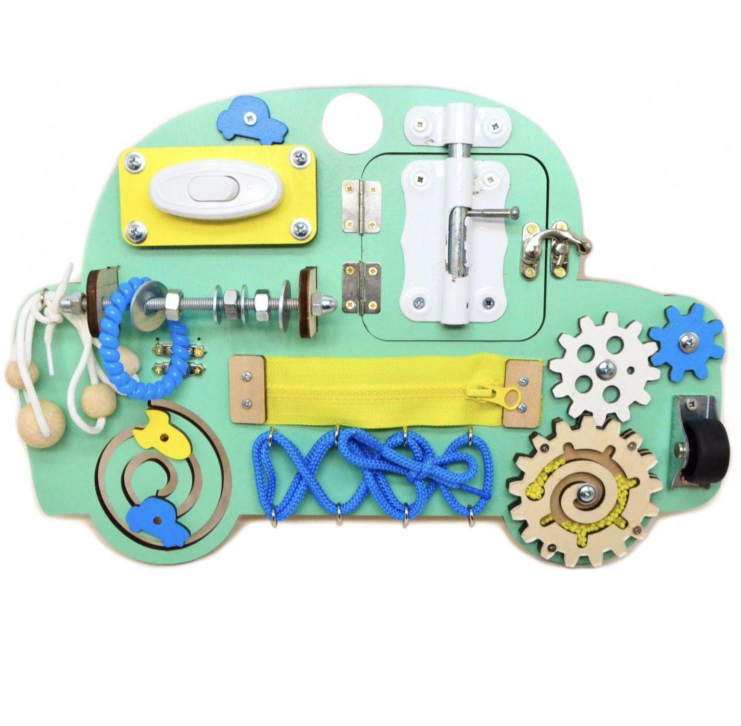 Wooden Busy Board With Locks and Buttons – Fun Learning Toy for ...