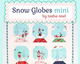 Download instantâneo do molde em PDF para mini colcha Globo de Neve, Mini Colcha Globo de Neve, Pixie Noel Inverno, Molde para colcha de Natal, Colcha de parede