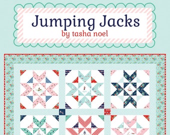 Jumping Jacks Quilt Pattern, Quilt Star Pattern, Sewing Pattern, Throw Quilt Pattern, Traditional Quilt Pattern, Modern Quilt Pattern