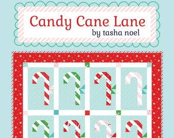 Candy Cane Lane Quilt Pattern - PDF - Tasha Noel Christmas Quilt