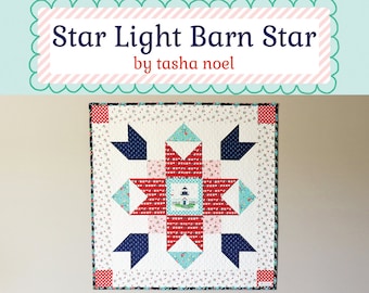 Star Light Barn Star Quilt Pattern - PDF Download - Tasha Noel Star Quilt - Baby Quilt, Lap Throw Quilt Pattern Instant Download