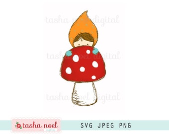 Fall gnome mushroom svg or fall woodland svg and printable