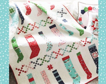 Pixie Stockings Quilt Pattern - PDF - Tasha Noel Christmas Quilt Pattern