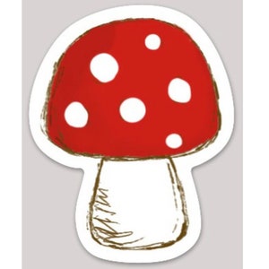 Mushroom Vinyl Sticker, Woodland Forest Mushroom Planner Sticker, Die-Cut Mushroom Sticker, Woodland  Sticker, Tasha Noel Vinyl Sticker