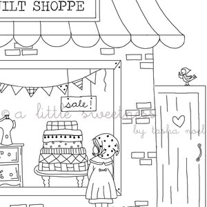 Window Shopping Embroidery PATTERN image 1