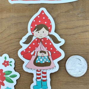 Little Red Riding Hood Vinyl Sticker - Tasha Noel Fairy Tale Sticker