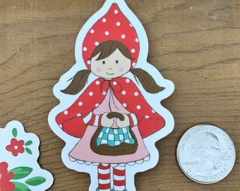 Little Red Riding Hood Vinyl Sticker - Tasha Noel Fairy Tale Sticker