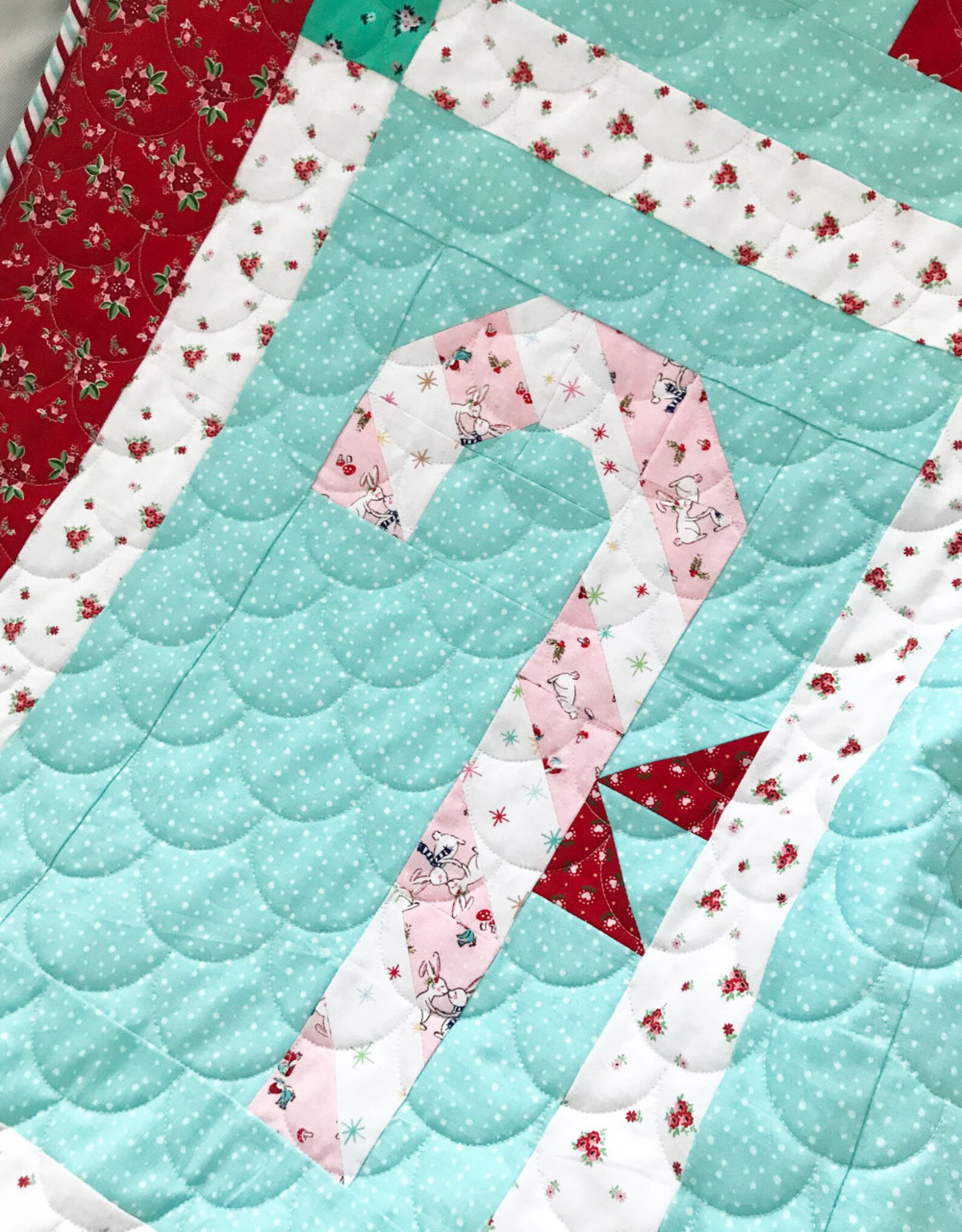 Candy Cane Lane Quilt Pattern PDF Tasha Noel Christmas Etsy