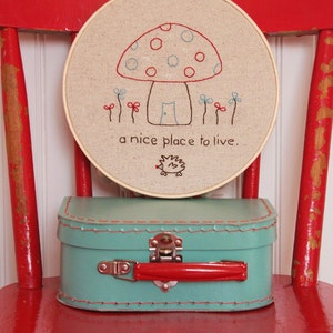 Mushroom House Embroidery PDF pattern - Instant Download