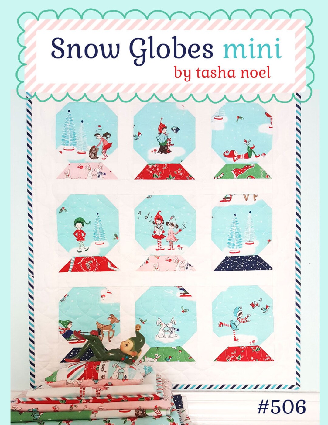 Snowglobe Quilt Pattern Snow Globes Mini Quilt PDF Pixie Etsy Canada