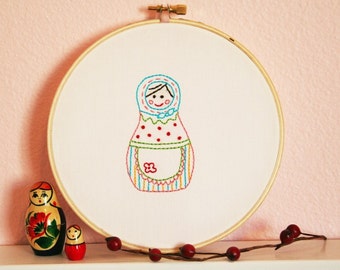 Apron Russian Sweetie Embroidery PATTERN - PDF Instant Download