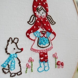 Little Red Riding Hood Embroidery Pattern Woodland Hand - Etsy