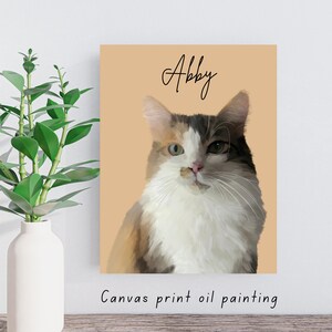 Custom Oil Painting Pet Portrait Hand Painted Cat Unique Gift For Pet Lover Memorial Keepsake Personalized Pet Art Cat Lover Gift Cat