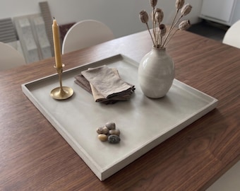 Huge Concrete Tray: Square Decorative Serving Tray
