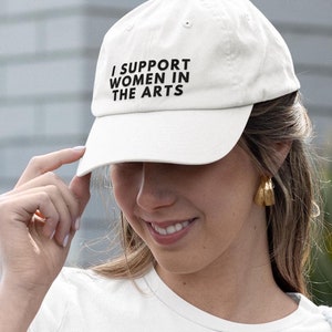 Giggly Squad Embroidered Dad Hat, I Support Women in the Arts Hat, Giggly Squad, Bravo Merch, Woman in the Arts, Club Giggly Merch, Bravo TV