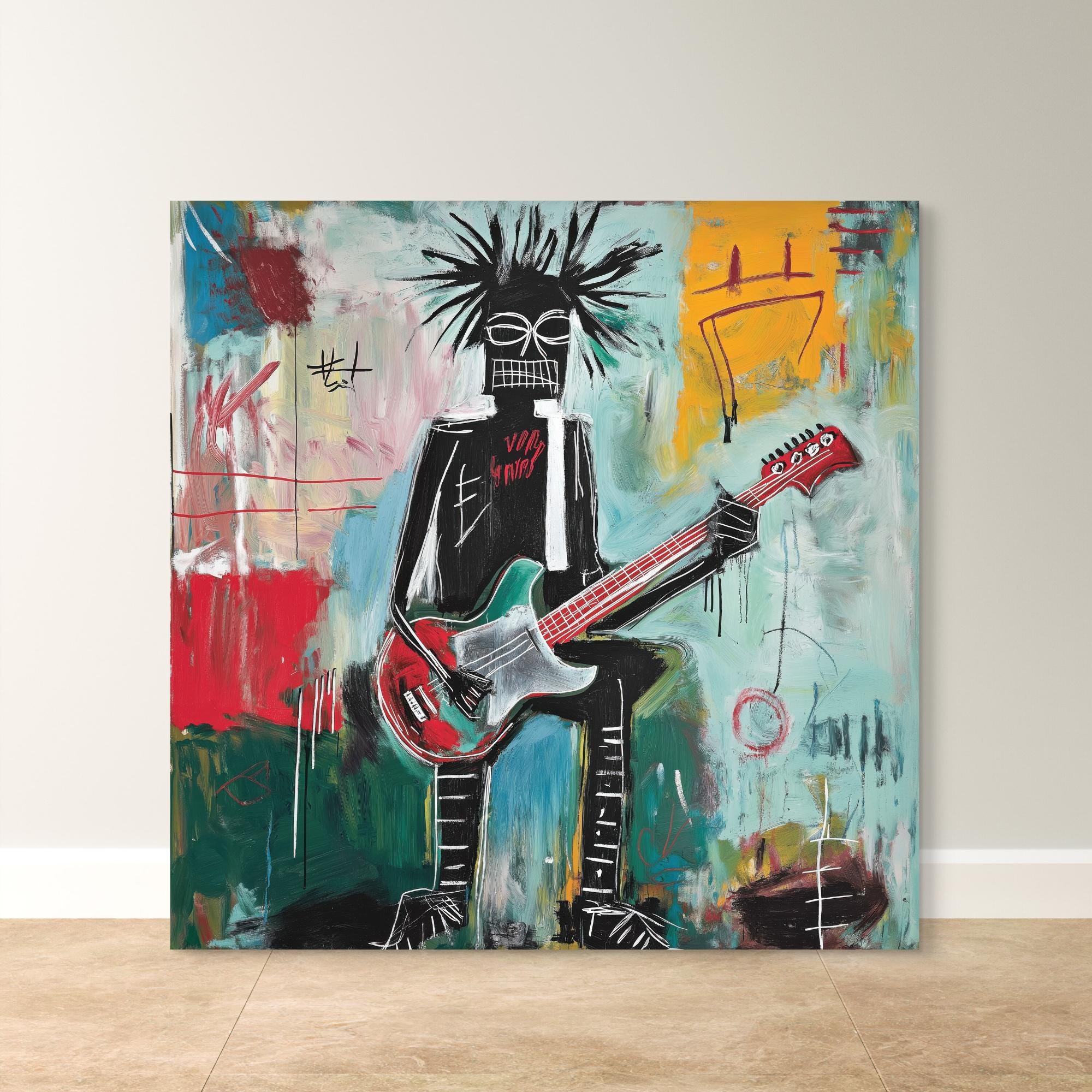 古ギター インテリア雑貨 落書き有り Guitar graffiti art - Etsy 日本