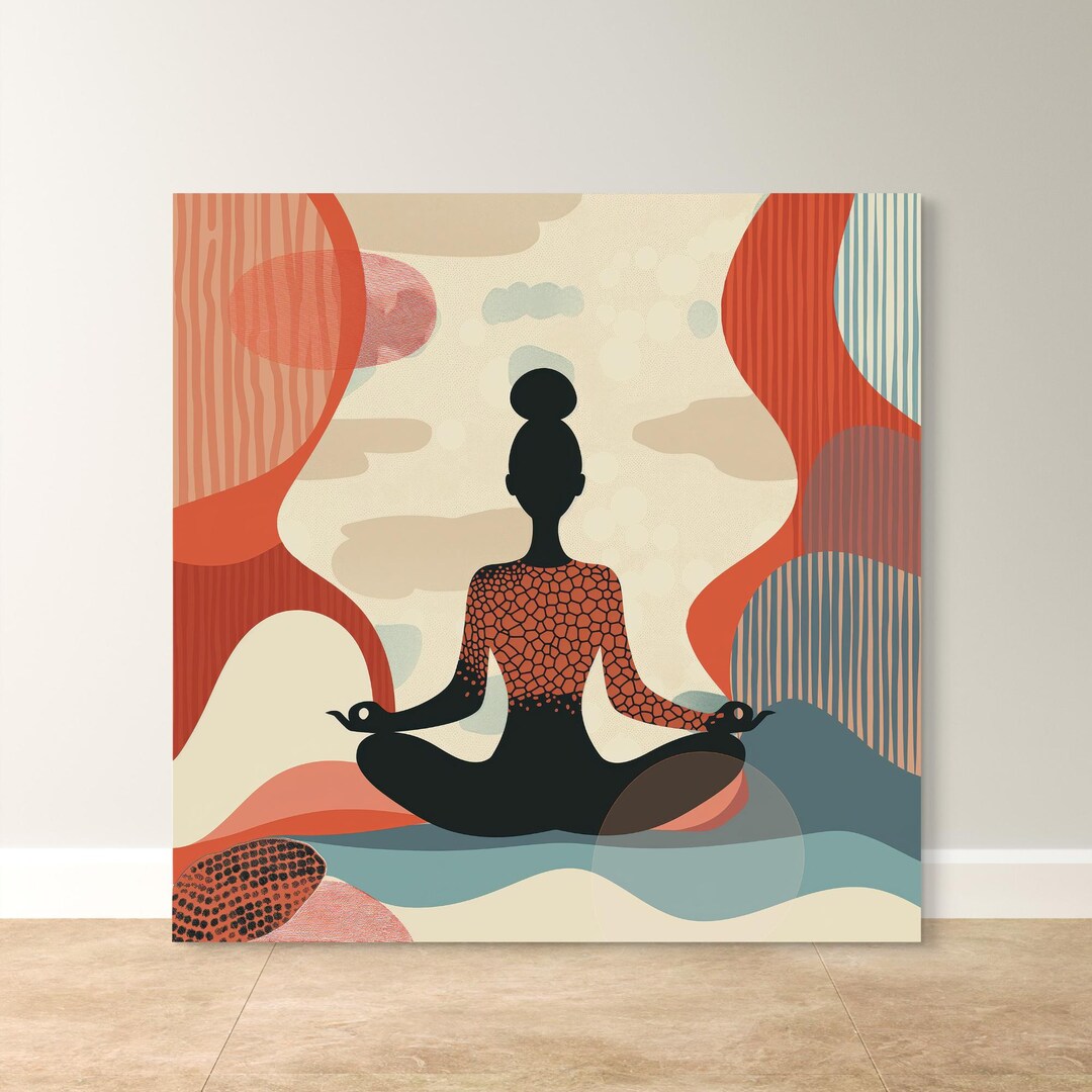 Meditation Yoga Wall Art - Inner Calm Abstract Zen Canvas & Paper Print ...