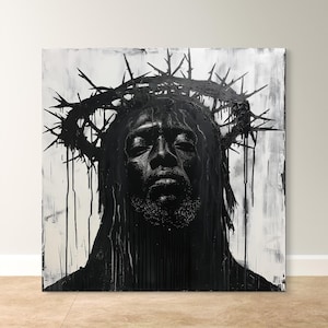 Jesus Wall Art, Black Jesus Poster, Religious Spiritual Decor, Black Christian Art, Black Jesus Home Decoration
