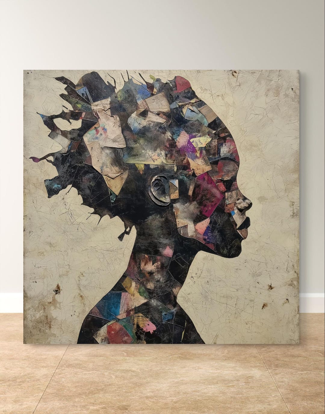 Regal Fragmentation - Abstract Mixed Media Art Print - Metal, Canvas ...