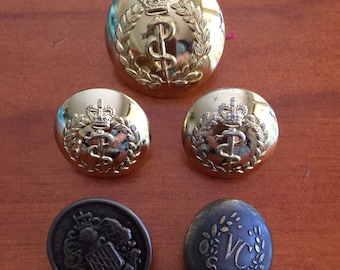 New All Saints Military Style Shank Buttons x 10 Free P/&P 18mm