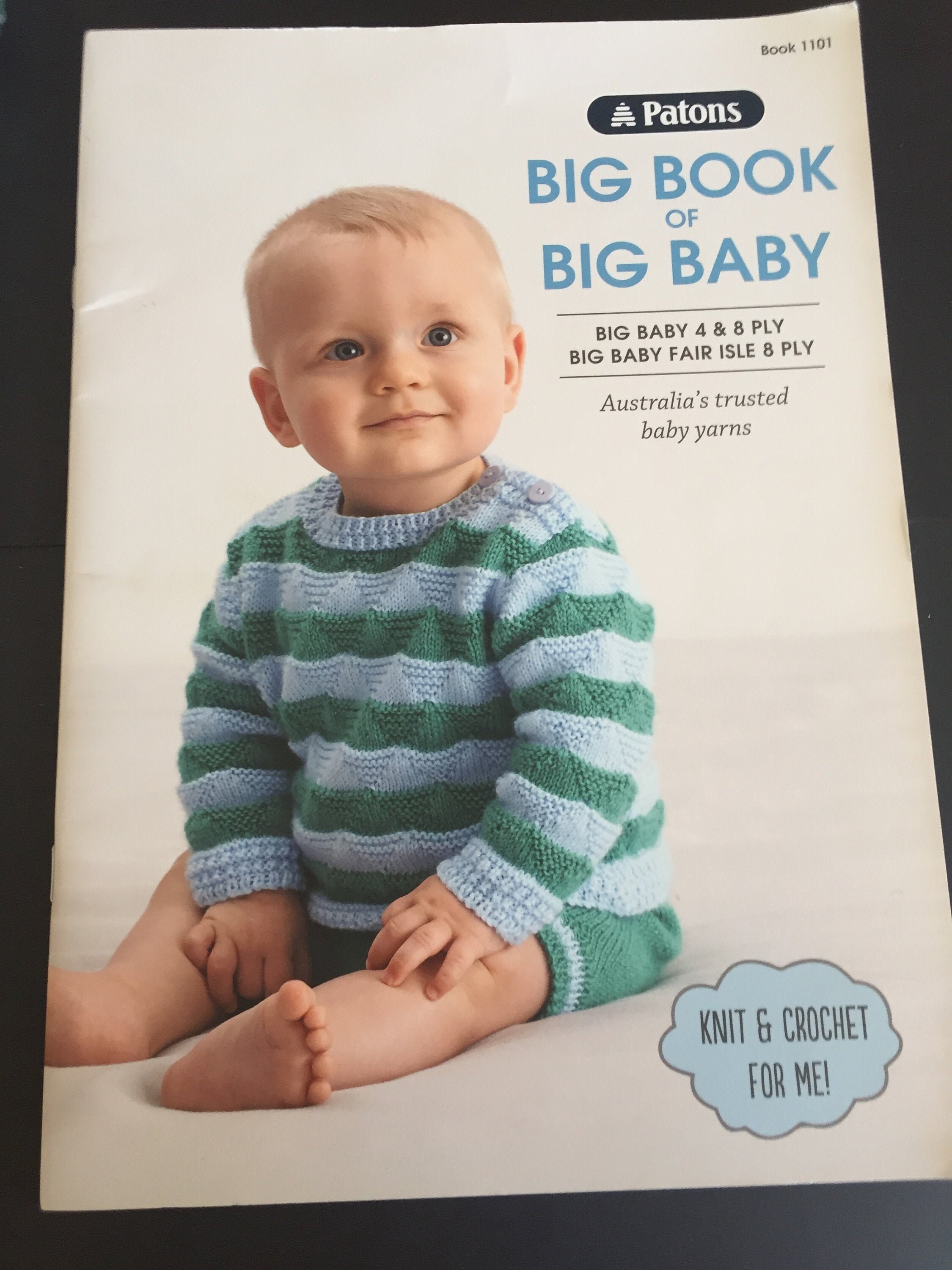 Patons Big Book of Big Baby Knitting patterns 4 & 8 Ply and Etsy