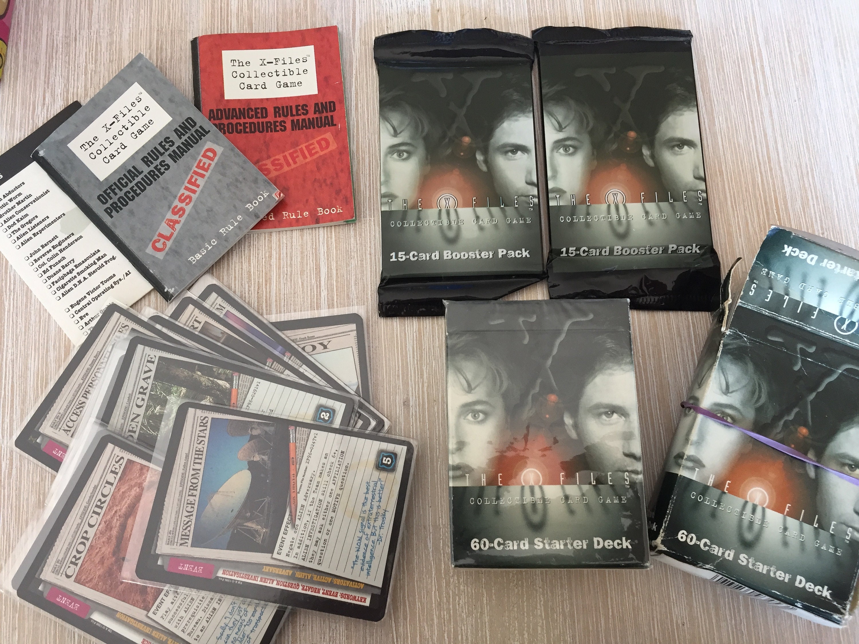 The X Files Collectible Card Game Set 60 Cards Collectibles Memorabilia