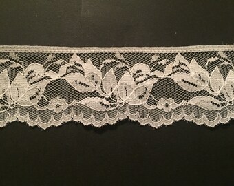 French vintage large net door panel or Cutable 1232.1.1120T 51 wide x 160 drop Very versatile. .