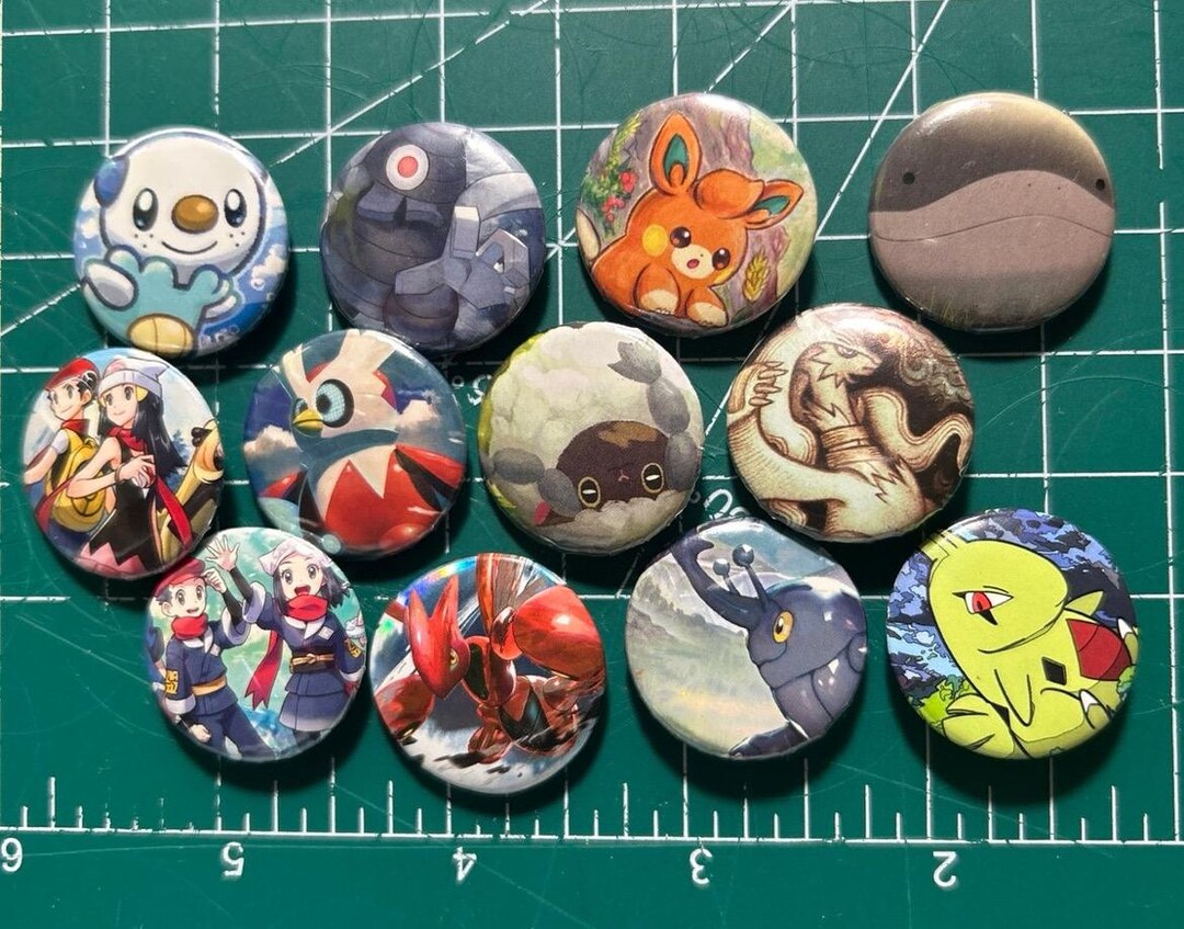 Pokemon Stack Pin Pokémon Card Button Pins 5 Pack - Etsy