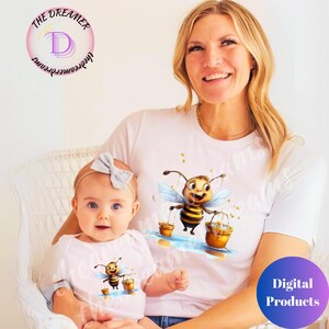Happy Bee & Honey SVG, PNG | Cute Bumblebee Design for Babies, Kids, Parents | Nursery Decor, T-Shirts , Cricut Files, Baby Shower png,