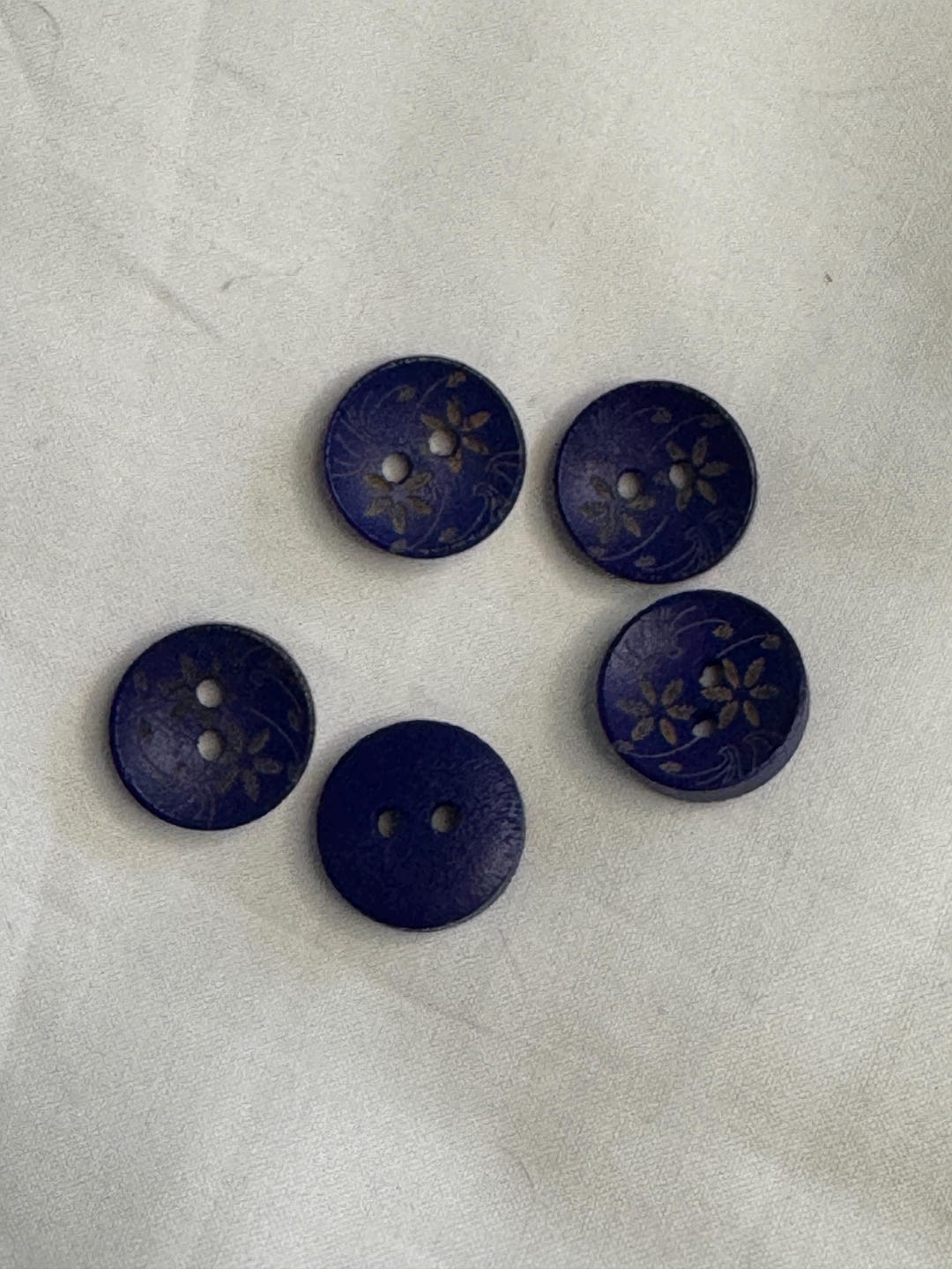 Subtle Filled Buttons 15mm Blue Wooden Buttons With Subtle Carved Design - Etsy Australia