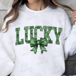 Retro Toile Lucky St Patrick&#39;s Day Coquette PNG, St Patricks day Png, St Patrick, St Pattys day Png, Retro St Patrick day Png, Lucky Png